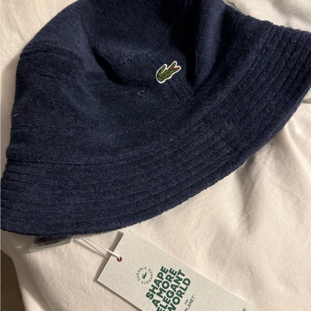 Navy Blue Terry Cloth  Bucket Hat